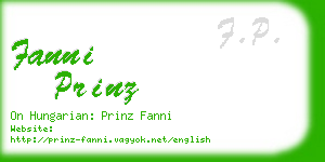 fanni prinz business card